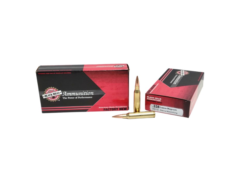 Black Hills .338 Lapua Mag 300 Grain SMK Hollow Point - 20 Rounds (Box) [NO TAX outside TX] FREE SHIPPING OVER $199