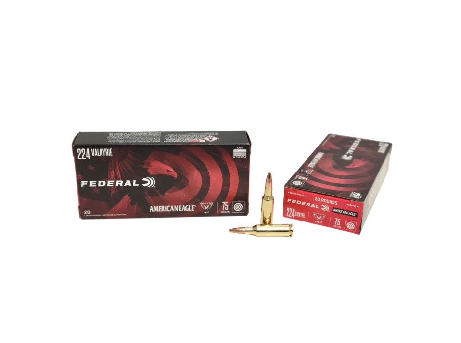 Federal .224 Valkyrie 75 Grain TMJ - 20 Rounds (Box) [NO TAX outside TX] FREE SHIPPING OVER $199