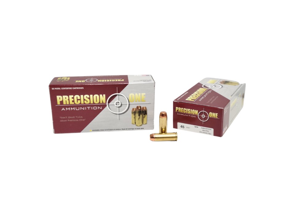 cision One .45 Long Colt 255 Grain Full Metal Jacket – 50 rounds (Box) [NO TAX outside Texas] FREE SHIPPING OVER $199 Ammo