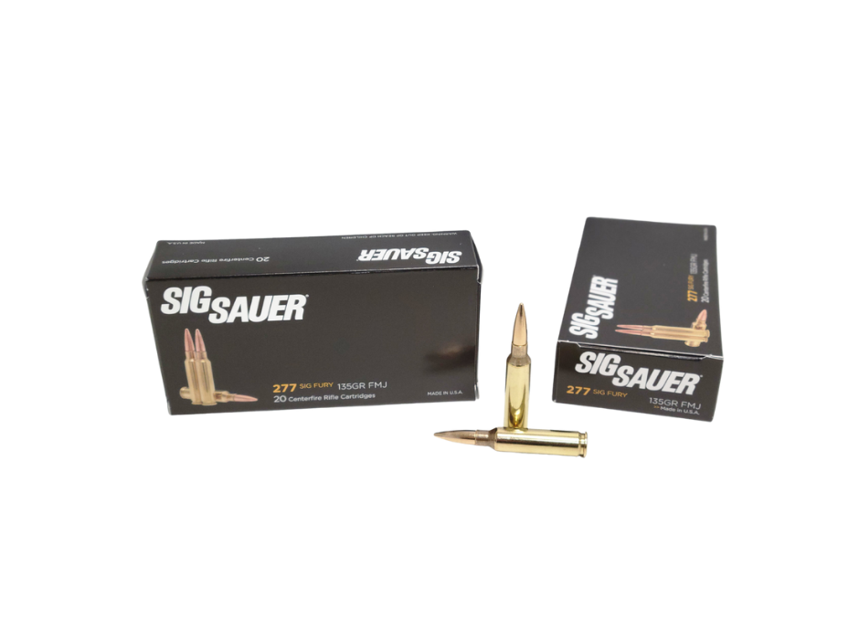 Sig Sauer .277 Fury 135 Grain FMJ - 20 Rounds (Box) [NO TAX outside Texas] FREE SHIPPING OVER $199