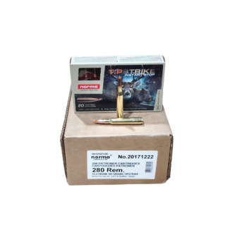 Norma Tipstrike .280 Rem CASE 160 Grain Polymer Tip - 200 Rounds (CASE) [NO TAX outside Texas] FREE SHIPPING OVER $199