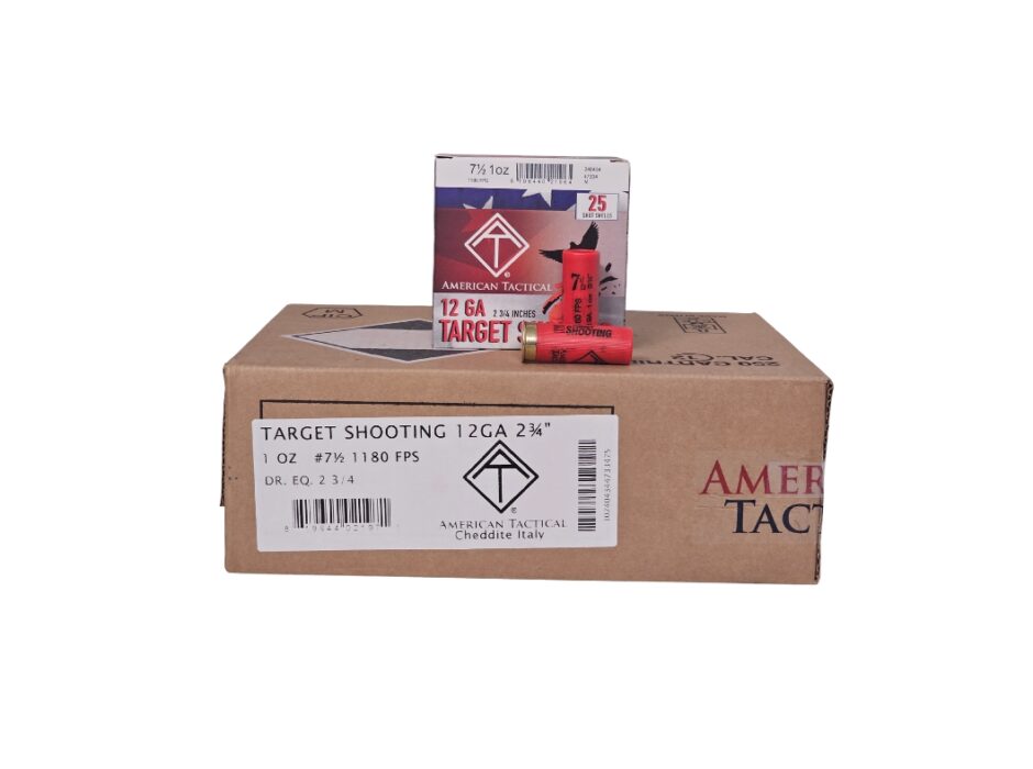 American Tactical 12 Gauge TARGET 2.75 inch 1oz. #7.5 Shot - 250 Rounds (CASE) ATIACL12T75C