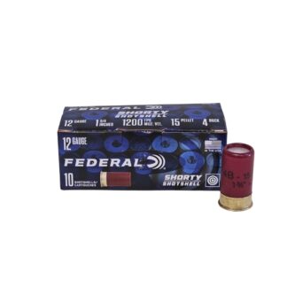 Federal 12 Gauge Shorty 1 3/4 Inch #4 Buckshot 15/16oz. 15 Pellet - 10 Rounds (Box) SH1294B