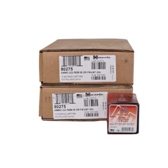 Hornady Custom .223 Remington 55 Grain FMJ Boat Tail - 1,000 Rounds (2 CASES) 80275