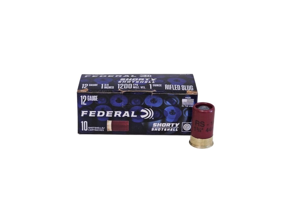 Federal Shorty 12 Gauge 1.75″ 1 oz. Rifled Slug - 10 Rounds (Box) SH129RS
