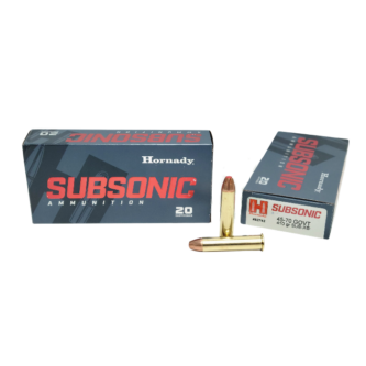 Hornady SUBSONIC .45-70 Gov't 410 Grain SUB-X FTX - 20 Rounds (Box) [NO TAX outside Texas] FREE SHIPPING OVER $199