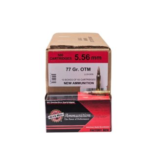 Black Hills 5.56x45mm CASE Match 77 Grain Hornady Open Tip Match - 500 Rounds