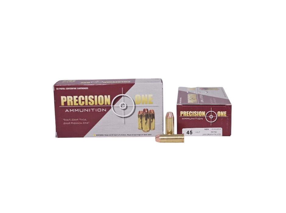 Precision One .45 Long Colt Cowboy Action 255 Grain FMJ Reduced Recoil - 50 Rounds (Box)