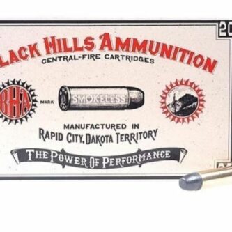 Black Hills Cowboy Action .38-55 Win 255 Grain Flat Nose Lead - 20 Rounds (Box) [NO TAX outside Texas] FREE SHIPPING OVER $199