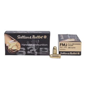 Sellier & Bellot .380 ACP 92 Grain FMJ - 50 Rounds (Box) SB380A
