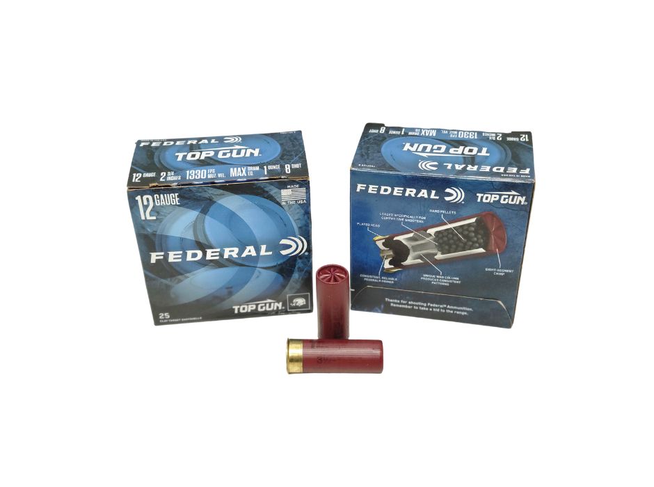 Federal TOP GUN 12 Gauge #8 shot 2.75" 1 oz MAX DRAM 1330 FPS - 25 rounds (box) [NO TAX outside Texas] FREE SHIPPING OVER $199