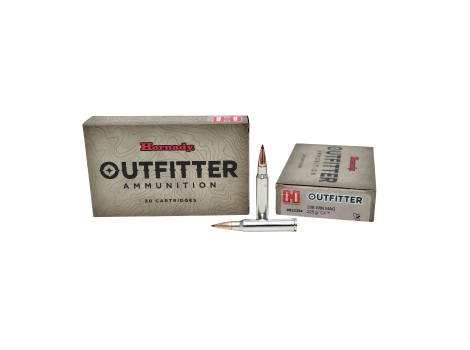 Hornady Outfitter .338 Win Mag 225 Grain CX lead-free - 20 Rounds (Box) [NO TAX outside Texas] FREE SHIPPING OVER $199