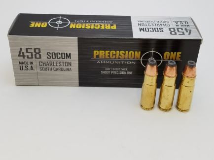 Precision One .458 SOCOM 300 Grain Hollow Point - 20 Rounds (Box) [NO TAX outside Texas] FREE SHIPPING OVER $199