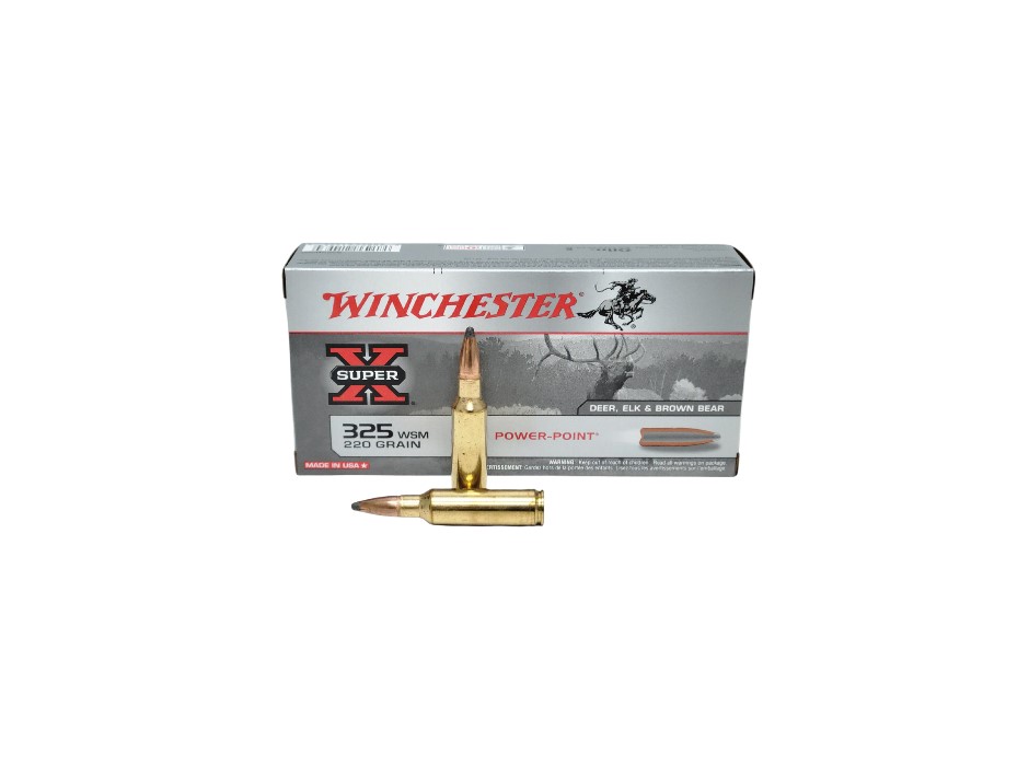 Winchester Super-X .325 WSM 220 Grain Power-Point JSP - 20 Rounds (Box) [NO TAX outside Texas] FREE SHIPPING OVER $199