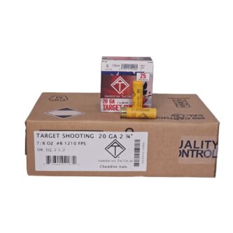 American Tactical Target Load 20 Gauge 2.75 78 oz. #8 Shot - 250 Rounds