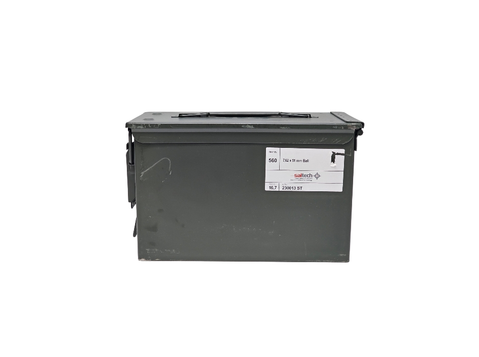 Saltech 7.62x51mm M80 150 Grain Full Metal Jacket Boat Tail - 560 Rounds (AMMO CAN) [NO TAX outside Texas] FREE SHIPPING OVER $199