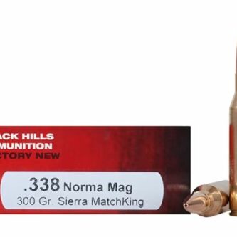 Black Hills .338 Norma Mag 300 Grain MatchKing - 20 Rounds (Box) [NO TAX outside Texas] FREE SHIPPING OVER $199