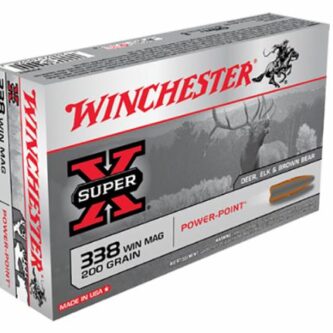 Winchester Super-X .338 Win Mag 200 Grain Power Point - 20 Rounds (Box) [NO TAX outside Texas] FREE SHIPPING OVER $199