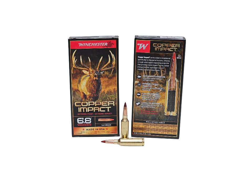 Winchester 6.8 Western 162 Grain Copper Extreme Point lead-free