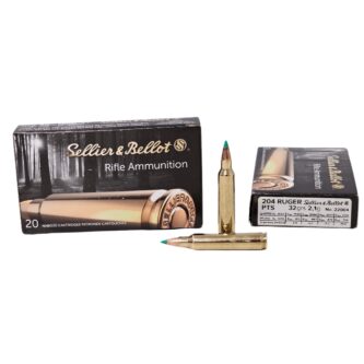 Sellier & Bellot .204 Ruger 32 Grain Polymer Tip - 20 Rounds (Box) [NO TAX outside Texas] FREE SHIPPING OVER $199