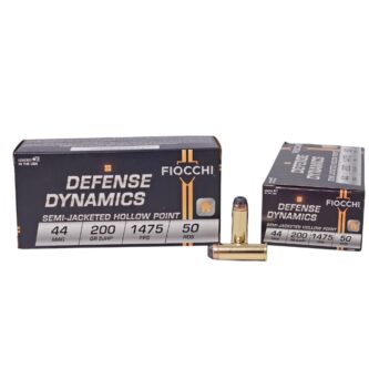 Fiocchi Defense Dynamics .44 Magnum 200 Grain Semi-Jacketed Hollow Point