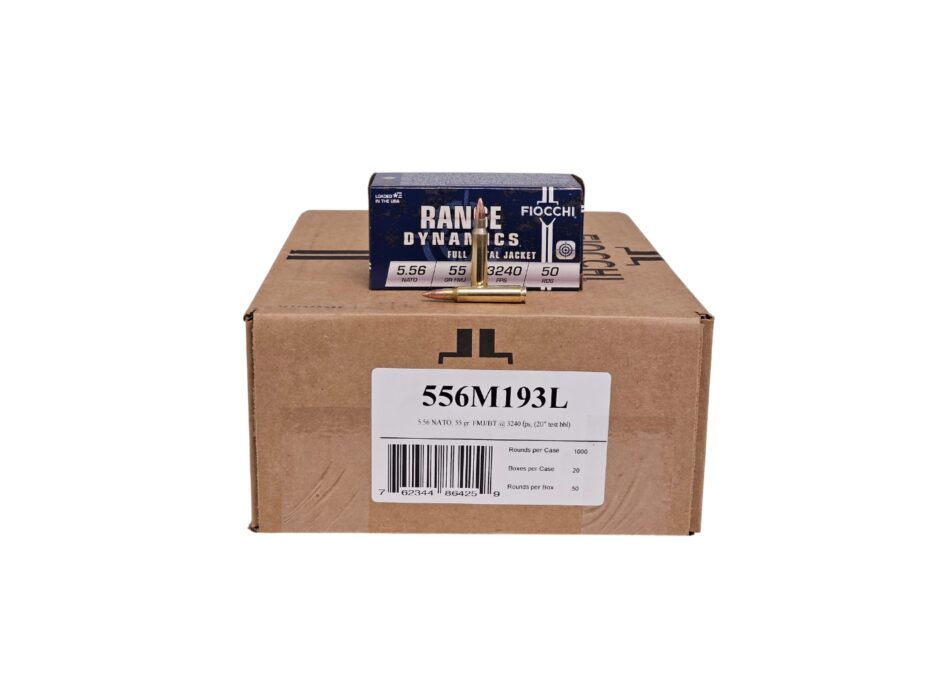 Fiocchi Range Dynamics 5.56x45mm M193 55 Grain FMJ - 1,000 Rounds