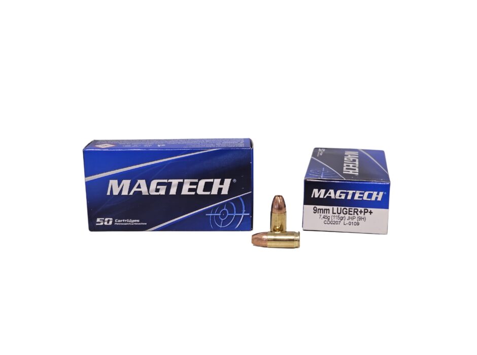 Magtech 9mm +P+ 115 Grain Jacketed Hollow Point 9H