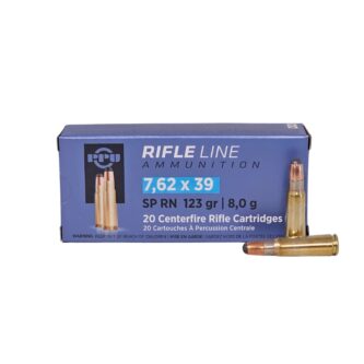 PPU 7.62x39mm 123 Grain Round Nose Soft Point - 20 Rounds (Box) PP739S