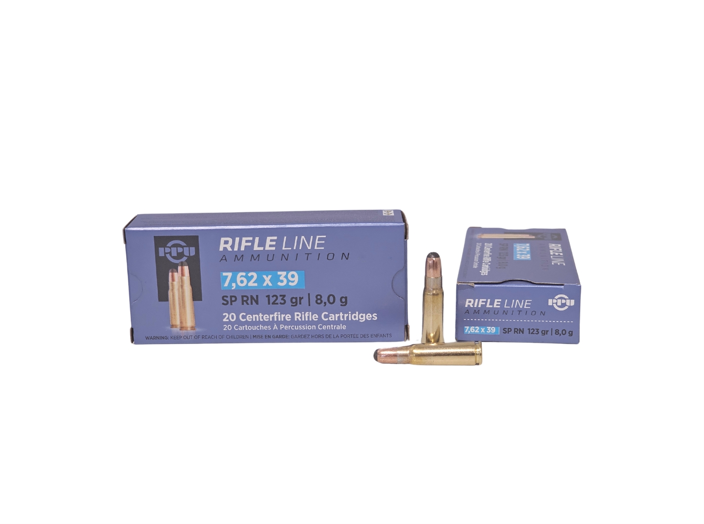 PPU 7.62x39mm (123 Grain) Pointed Soft Point - 20 Rounds