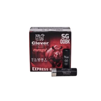 Clever Express 12 Gauge 2 3/4" 9 Pellet 00-Buck 1425FPS - 25 Rounds (Box) CMBK1200