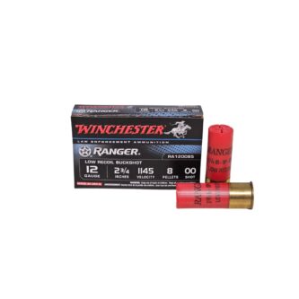 Winchester Ranger Low Recoil 12 Gauge 2.75" 8 Pellet 00-Buck Law Enforcement