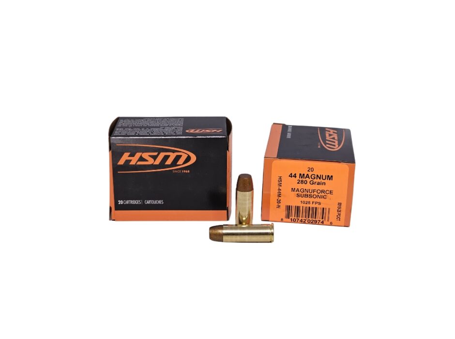 HSM MAGNUFORCE Subsonic .44 Magnum 280 Grain Hi-Tek Lead Flat Nose