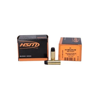 HSM MAGNUFORCE Subsonic .44 Magnum 400 Grain Hi-Tek Lead Flat Nose