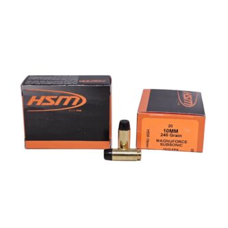 HSM MAGNUFORCE Subsonic 10mm Auto 240 Grain Hi-Tek Lead Flat Nose