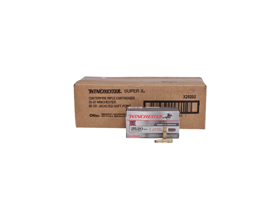 Winchester Super-X .25-20 Win CASE 86 Grain Jacketed Soft Point