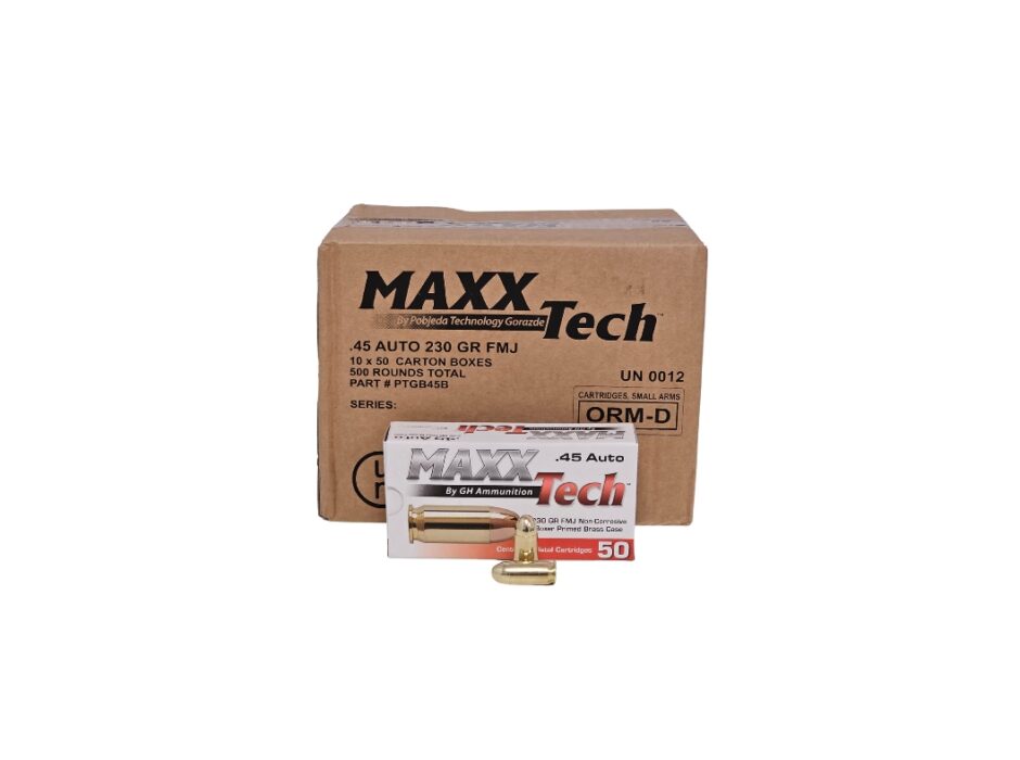 MaxxTech .45 ACP CASE 230 Grain Full Metal Jacket