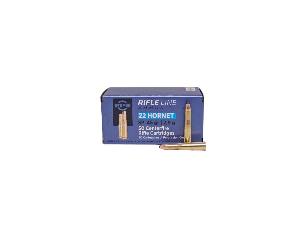 Prvi-Partizan .22 Hornet 45gr SP Brass – 50rd