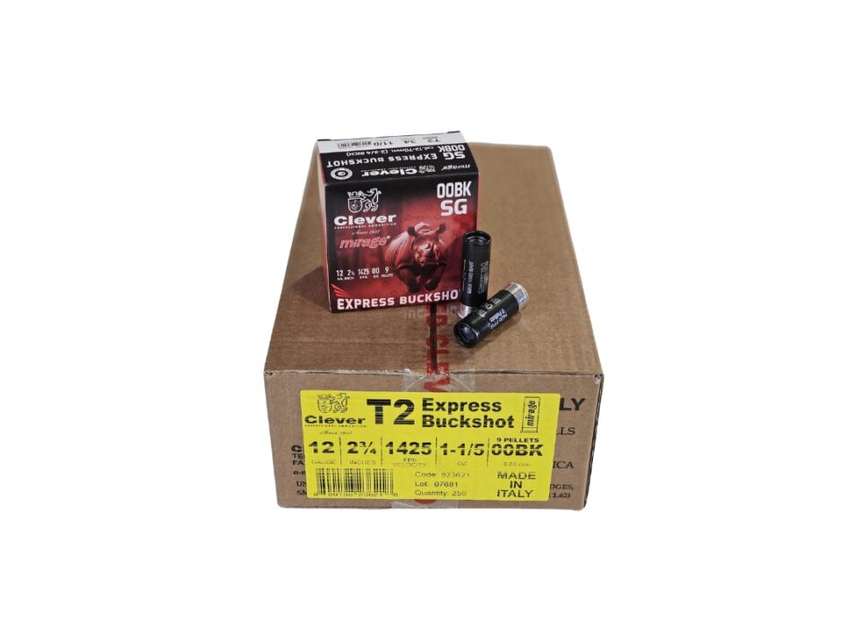Clever Express 12 Gauge CASE 2 3/4" 9 Pellet 00-Buck 1425FPS - 250 Rounds (CASE) CMBK1200