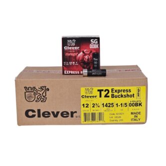 Clever Express 12 Gauge CASE 2 3/4" 9 Pellet 00-Buck 1425FPS - 250 Rounds (CASE) CMBK1200