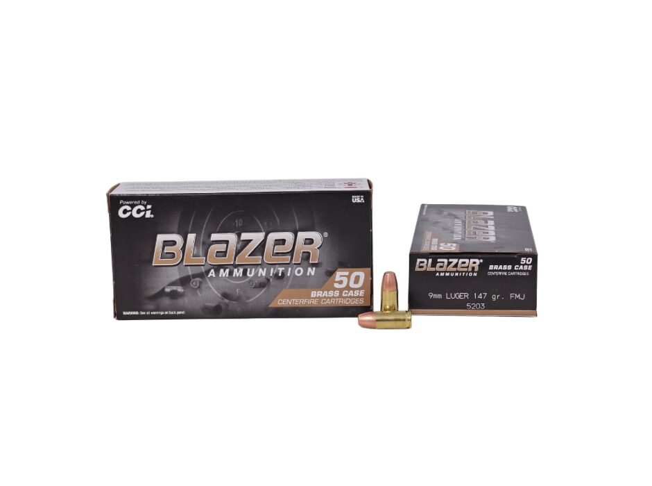 CCI Blazer SUBSONIC 9mm Luger 147 Grain FMJ Flat Point - 50 Rounds (Box) 5203