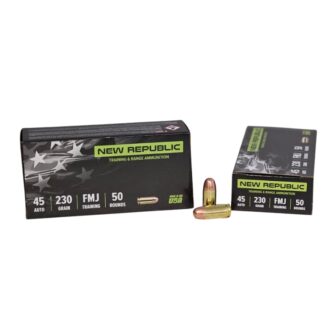 New Republic .45 ACP 230 Grain Full Metal Jacket - 50 Rounds (Box) NR4523050
