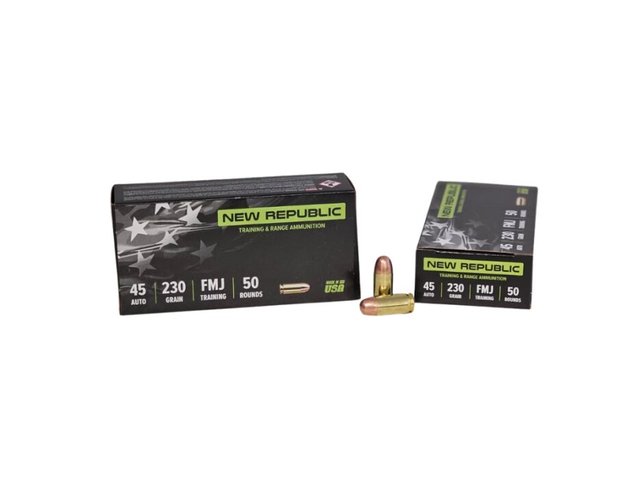 New Republic .45 ACP 230 Grain Full Metal Jacket - 50 Rounds (Box) NR4523050