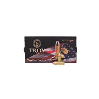Troy 9mm Luger 124 Grain Full Metal Jacket - 50 Rounds (Box) YTR9MMFMJ