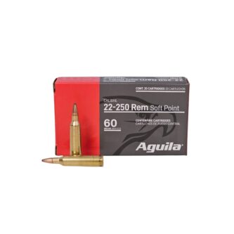 Aguila .22-250 Rem 60 Grain Hornady InterLock Soft Point Boat Tail - 20 Rounds (Box) 8338AG