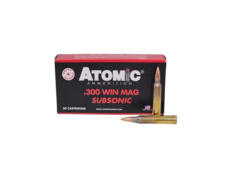 Atomic .300 Win Mag SUBSONIC 175 Grain Hollow Point Boat Tail - 20 Rounds (Box) 00471