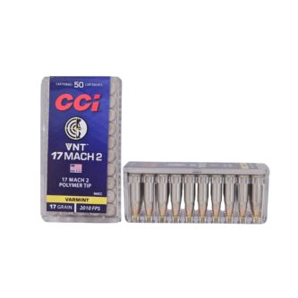 CCI Varmint .17 Hornady Mach 2 (HM2) 17 Grain Polymer Tip - 50 Rounds (Box) 948CC