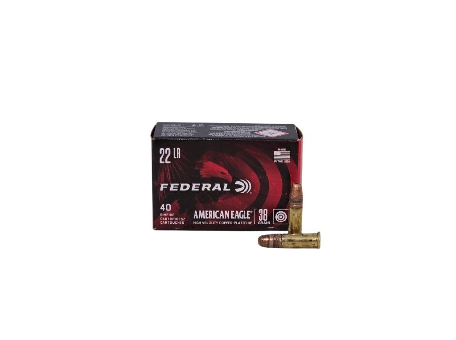 Federal .22LR 38 Grain Copper Plated Hollow Point - 40 Rounds (Box) AE22
