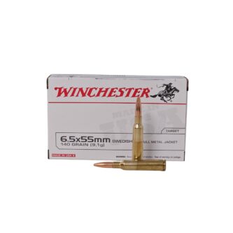 Winchester 6.5x55mm Swedish Mauser 140 Grain Full Metal Jacket - 20 Rounds (Box) USA6555