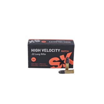 SK HIGH VELOCITY MATCH .22 Long Rifle 40 Grain Lead Round Nose - 50 Rounds (Box) 420137