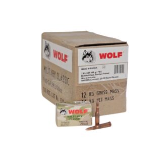 Wolf Military Classic 7.62x54R CASE 148 Grain FMJ Bi-Metal Case - 500 Rounds (CASE) MC76254R148B